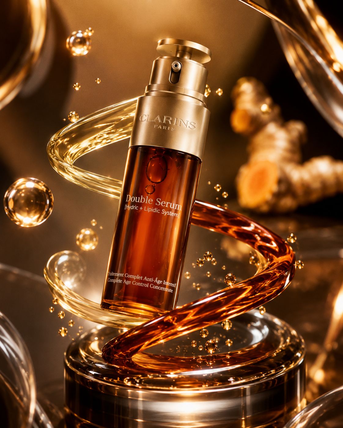 Clarins Paris Double Serum – Age-Defying Double Serum | سيروم كلارنس المضاد لعلامات تقدم السن