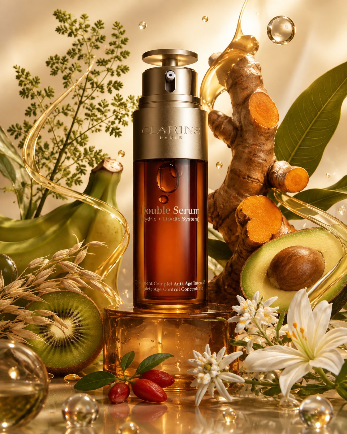 Clarins Paris Double Serum – Age-Defying Double Serum | سيروم كلارنس المضاد لعلامات تقدم السن