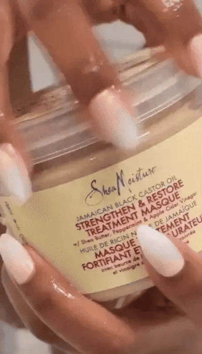 SheaMoisture - قناع زيت الخروع الجامايكي الأسود لتقوية الشعر وترميمه